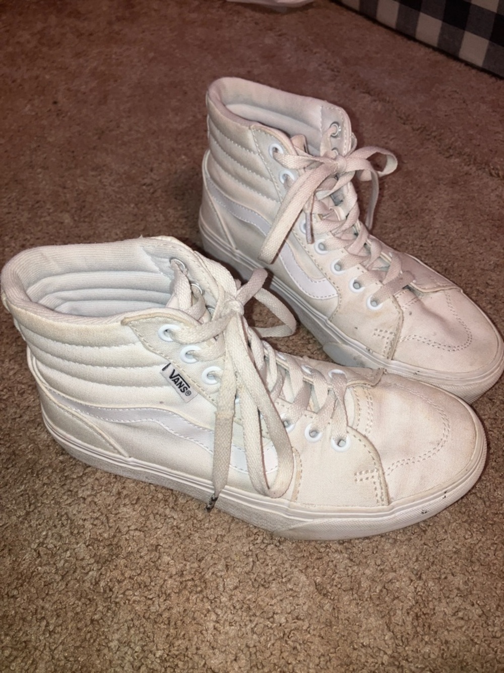 Vans Off-White High-Top Skate Shoes